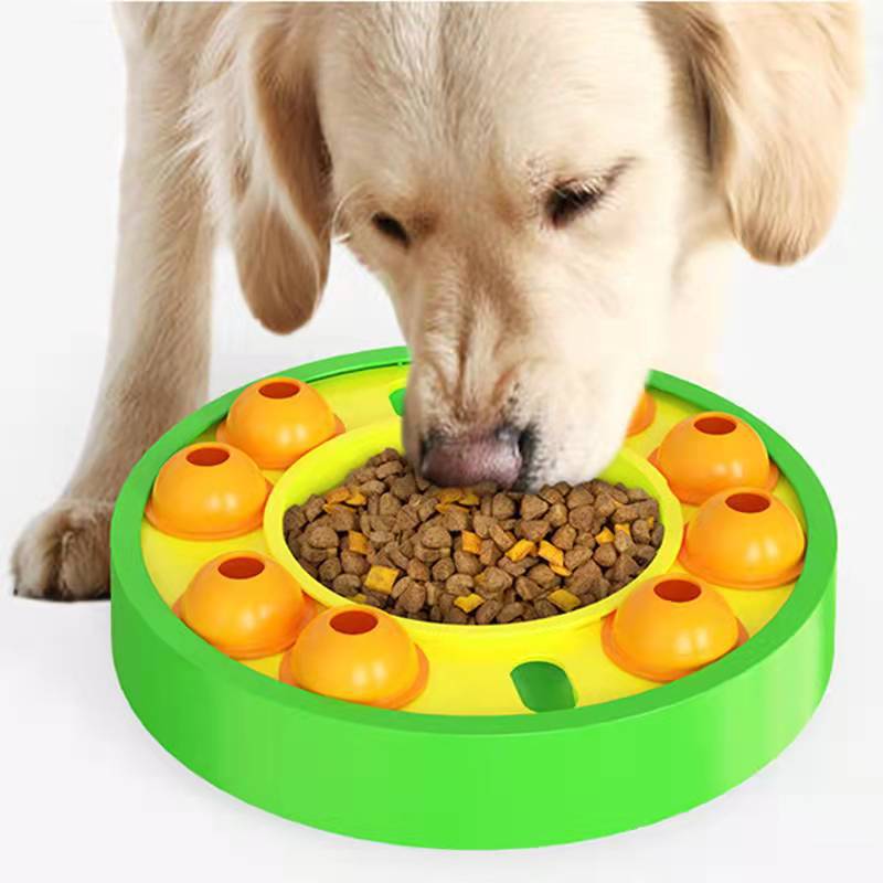 Round Interactive Dog Puzzle Feeder