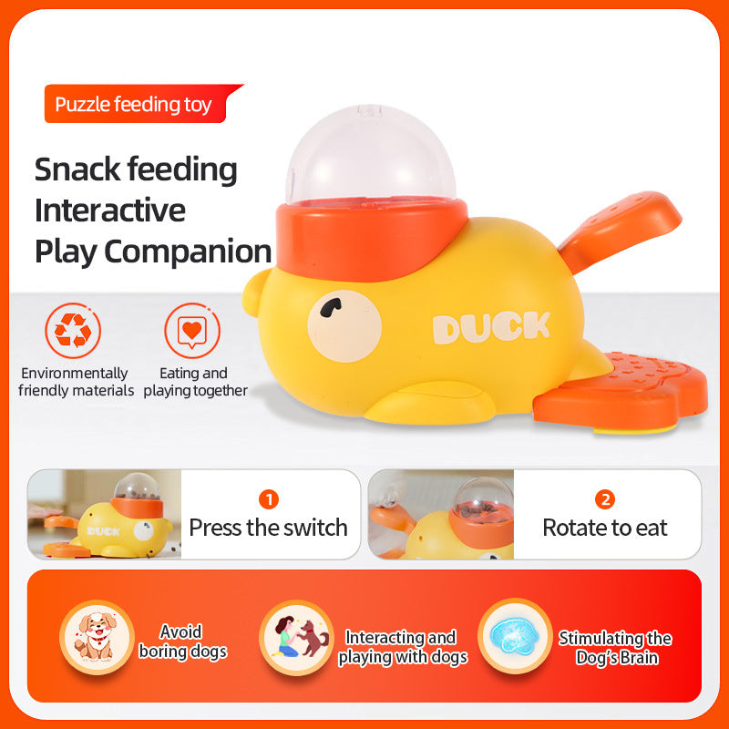 Duck-Shaped Treat-Dispensing Pet Toy