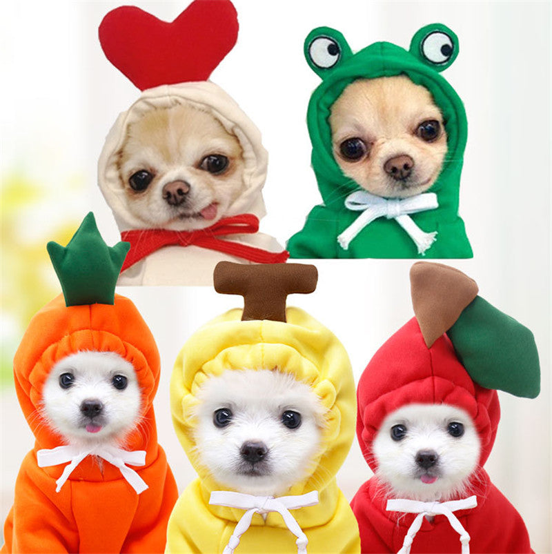 Fruit-Style Fleece Pet Hoodie