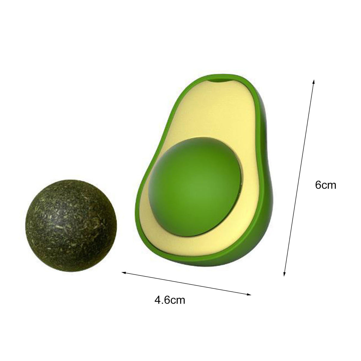 Cute Avocado Catnip Toys Cat Toy Cat Supplies Catnip Mini Cat Treat Toys Interactive Pet Toys Pet Avocado Ball Cute Funny Mint