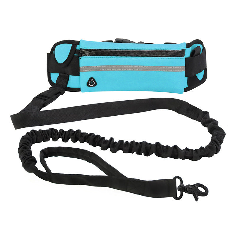 Hands-Free Bungee Dog Leash with Waist Pouch