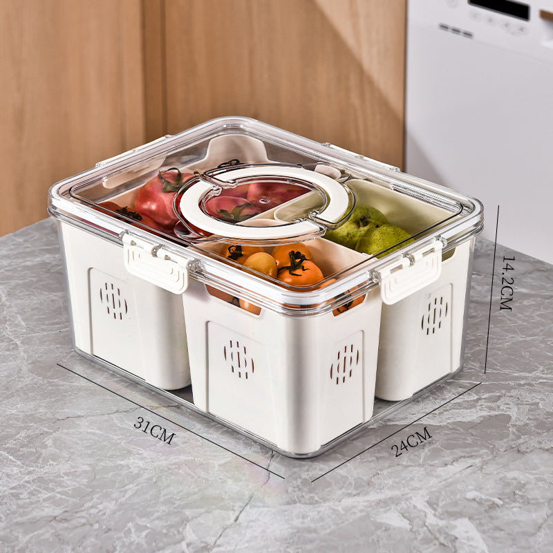 Divided Snack Serving Tray with Lid