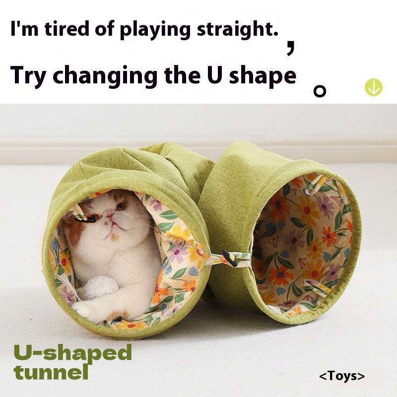 Fabric Cat Play Tunnel