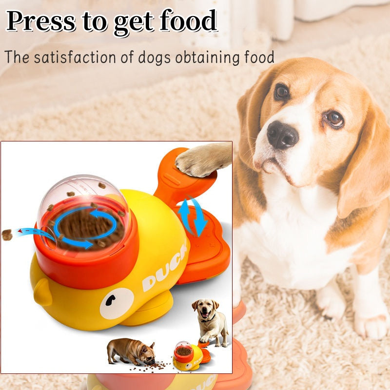Duck-Shaped Treat-Dispensing Pet Toy