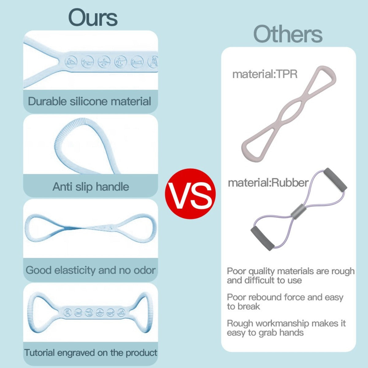 Three-Piece Figure-Eight Resistance Band Set