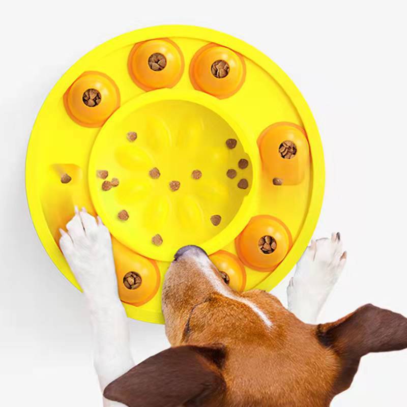 Round Interactive Dog Puzzle Feeder