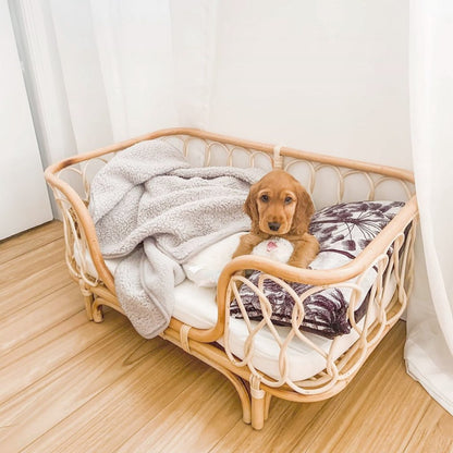Woven Rattan Pet Sofa Bed