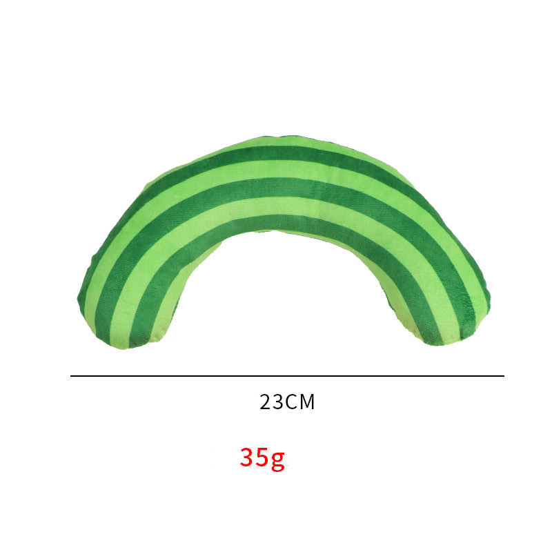 Striped Crescent Cat Pillow Toy