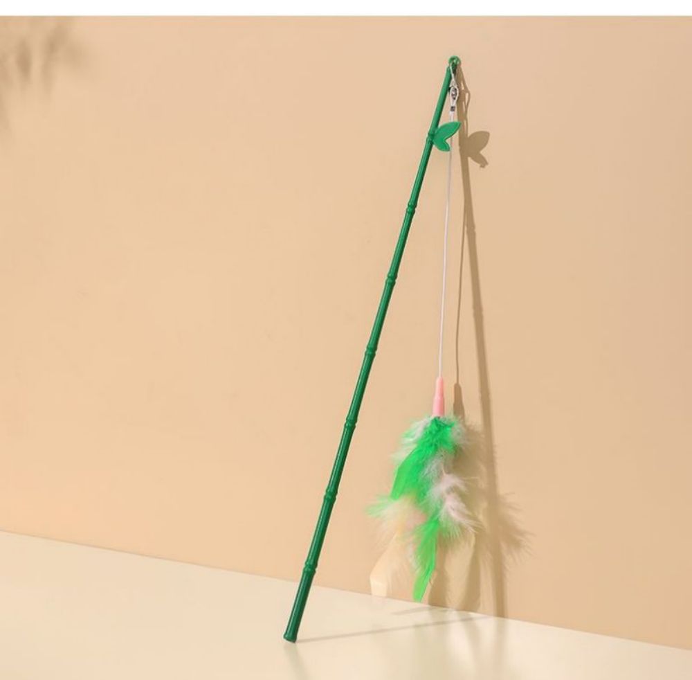 Cat Feather Teaser Wand with Bell