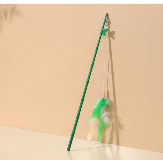 Cat Feather Teaser Wand with Bell