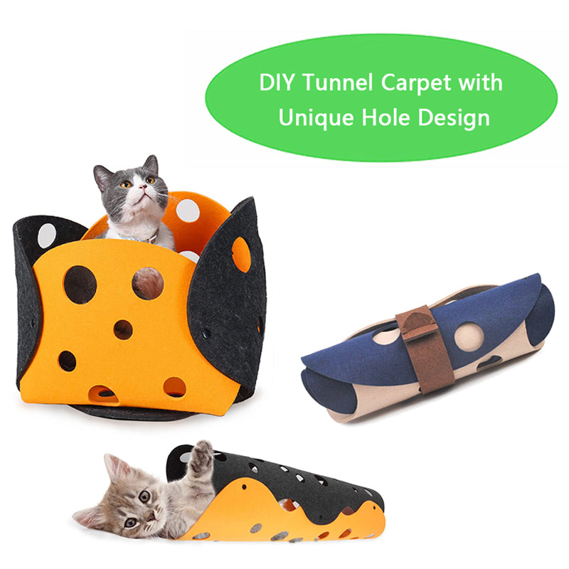 Modular Felt Cat Tunnel