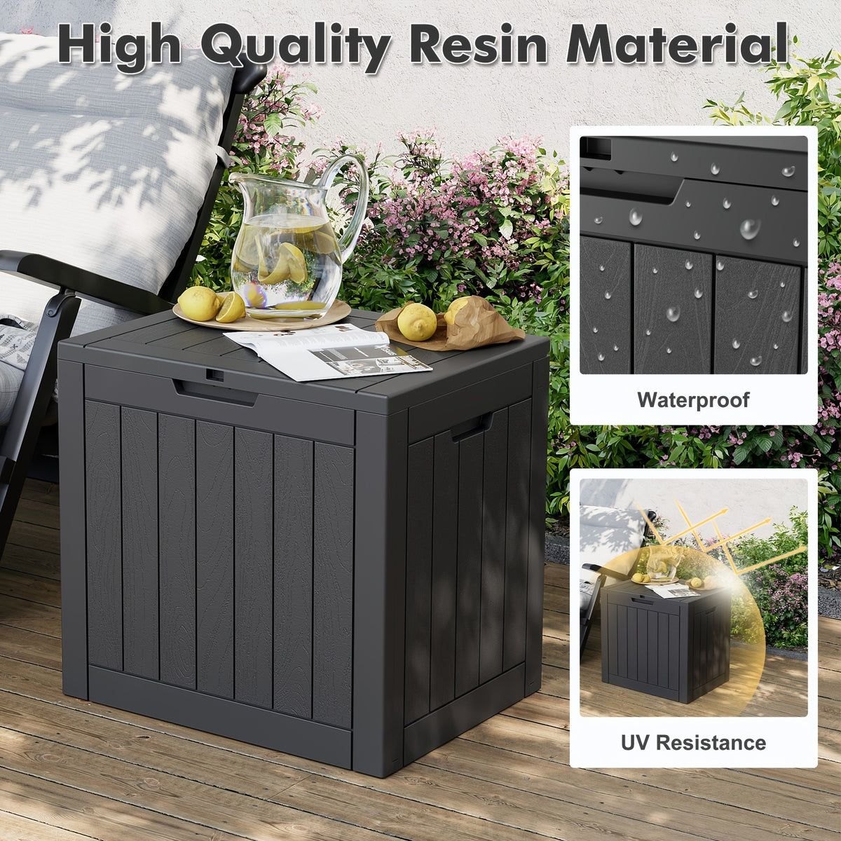 Outdoor Storage Box with Lock Hole