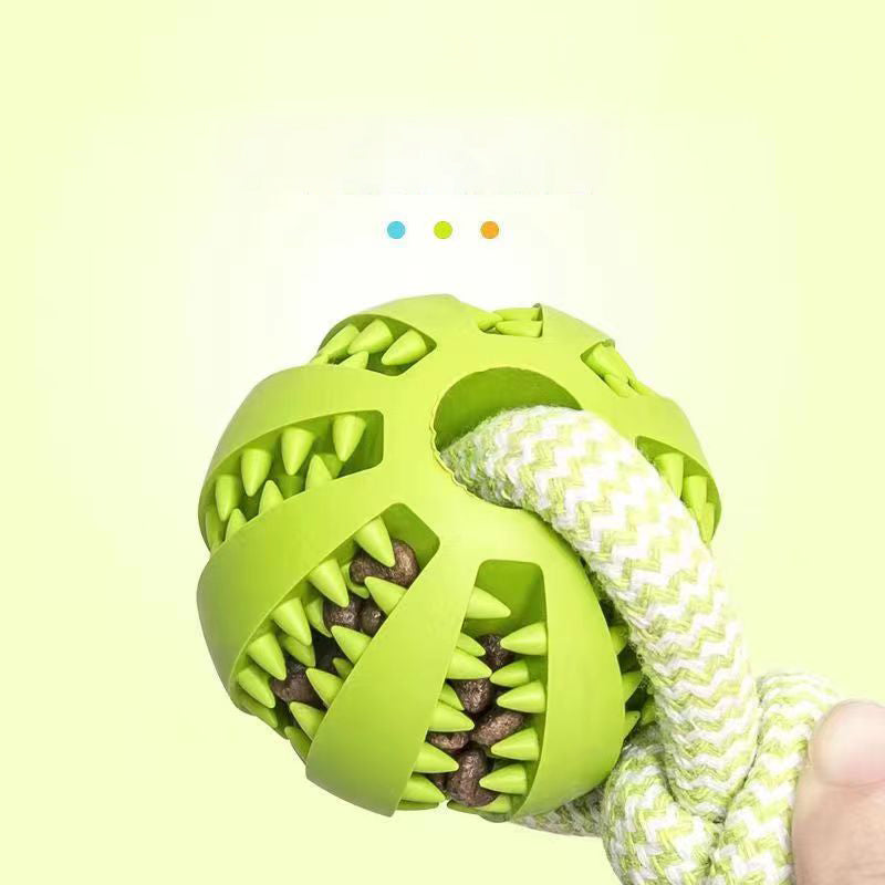 TPR Treat Ball with Cotton Rope