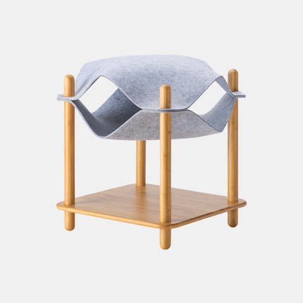 Bamboo and Felt Cat Tree