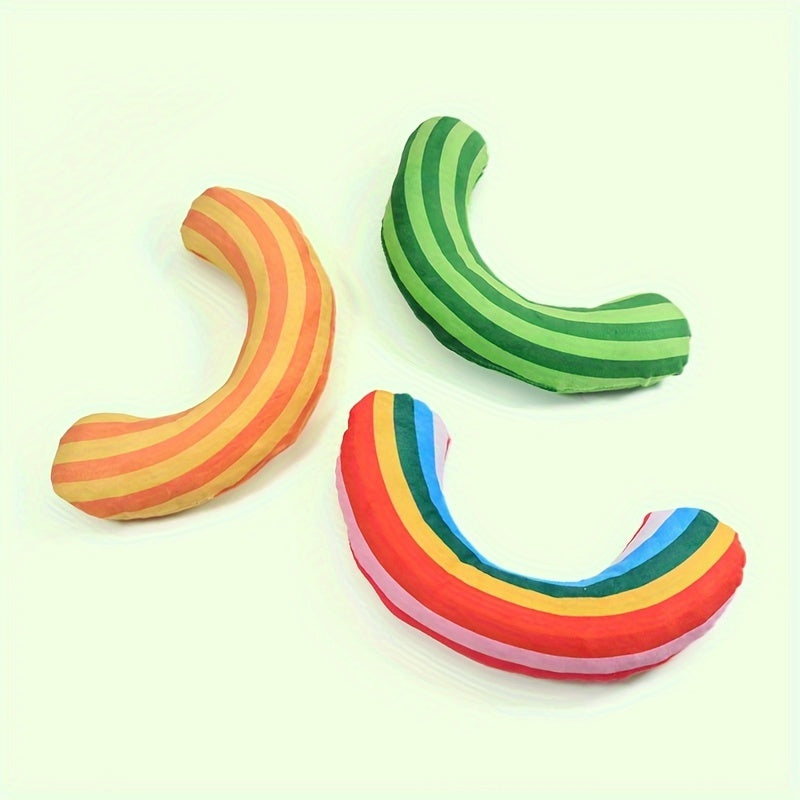 Striped Crescent Cat Pillow Toy