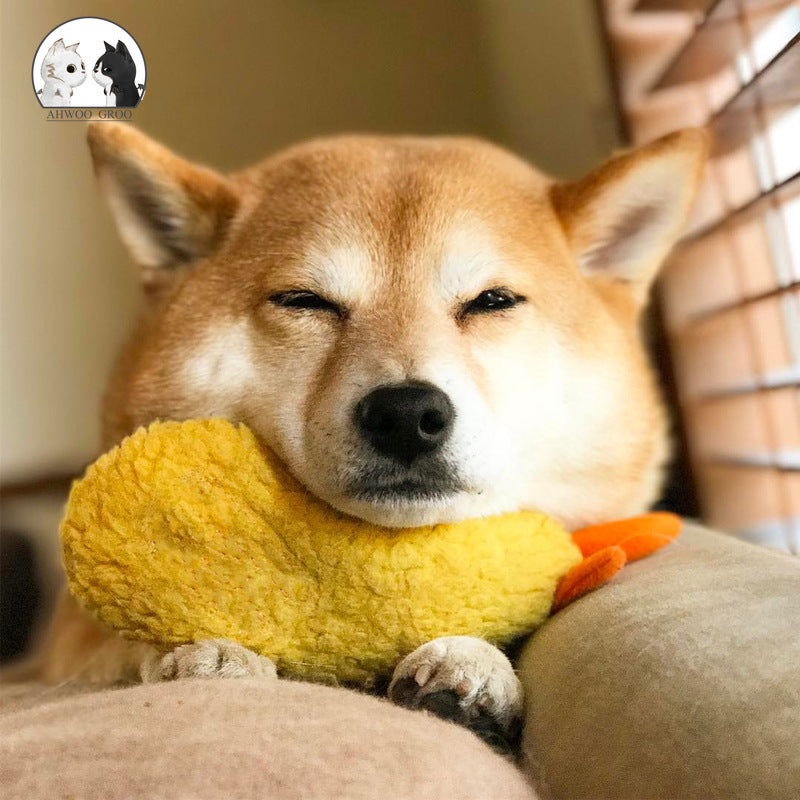 Fried Shrimp Plush Squeaky Dog Toy