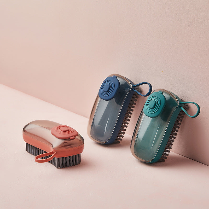 Liquid-Dispensing Shoe Cleaning Brush