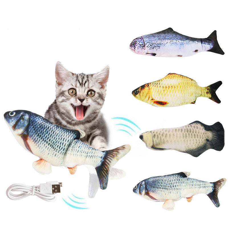 USB-Charging Moving Fish Cat Toy