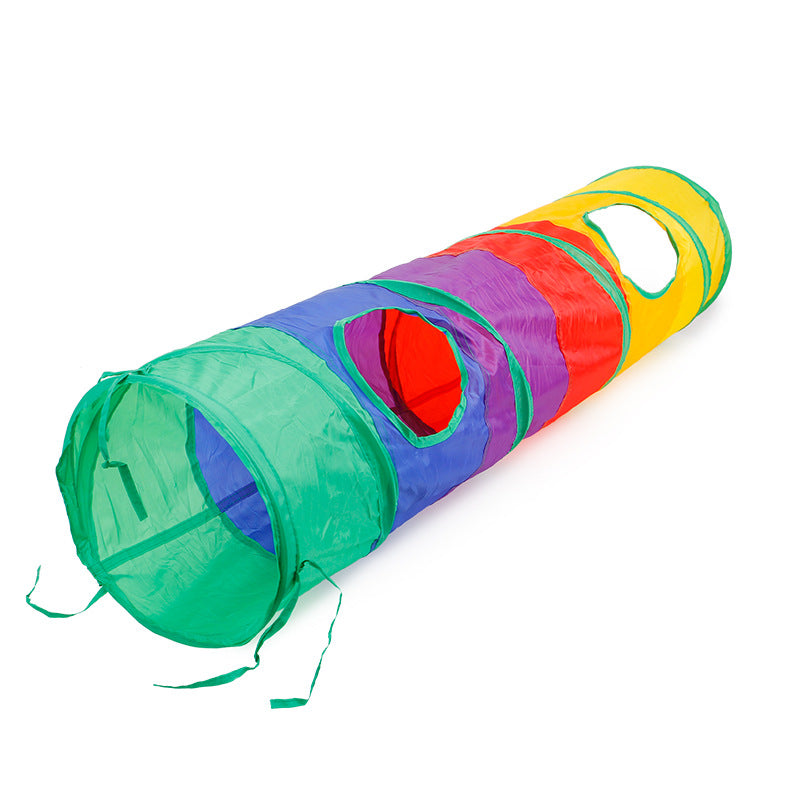 Collapsible Rainbow Cat Tunnel