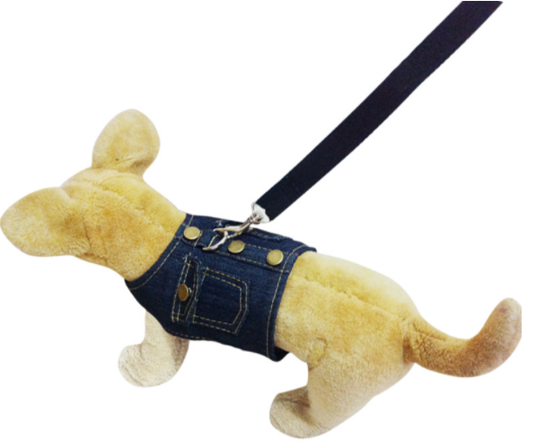 Denim Pet Harness Jacket