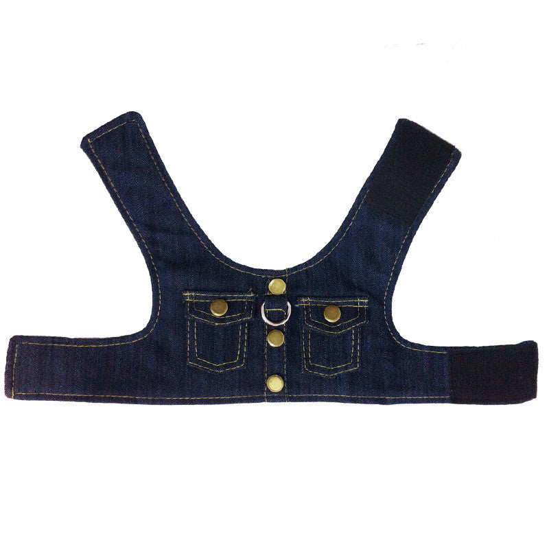 Denim Pet Harness Jacket