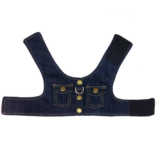 Denim Pet Harness Jacket