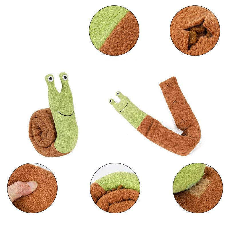 Fleece Snail Dog Puzzle Toy