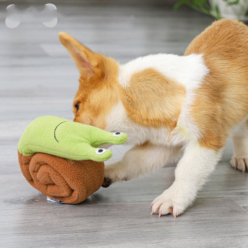 Fleece Snail Dog Puzzle Toy
