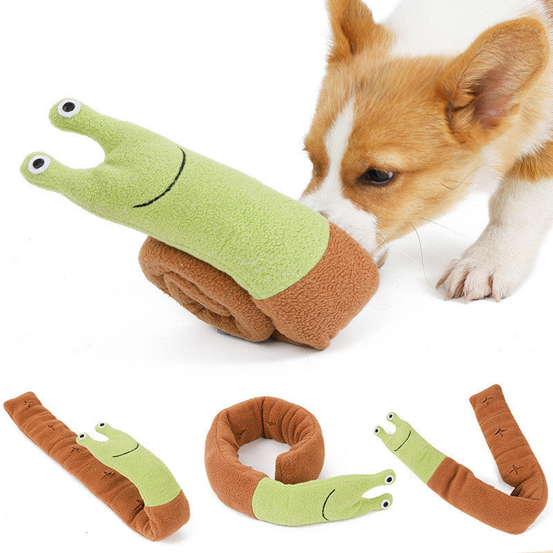 Fleece Snail Dog Puzzle Toy