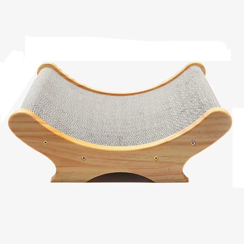 Curved Wooden Cat Scratcher Lounge
