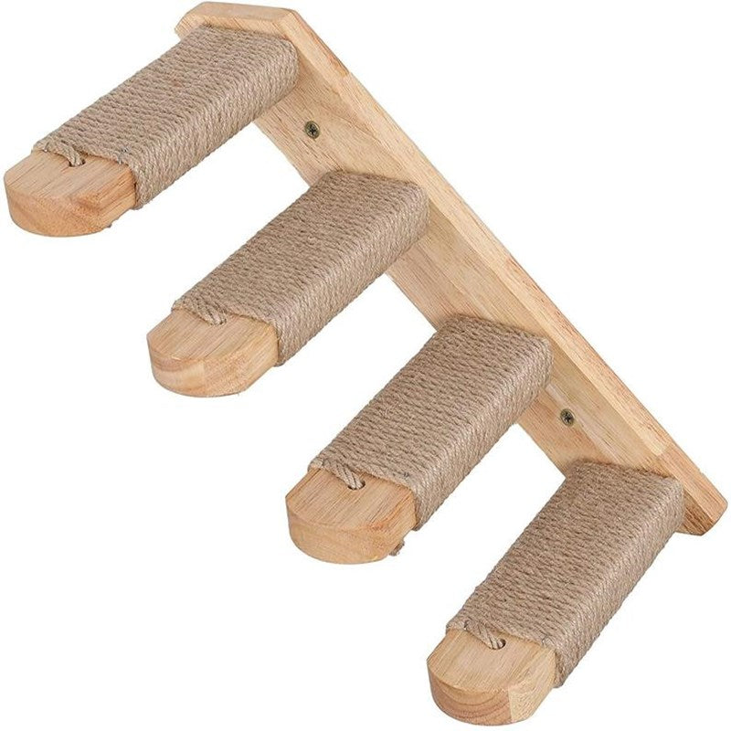 Wooden Wall-Mounted Cat Ladder