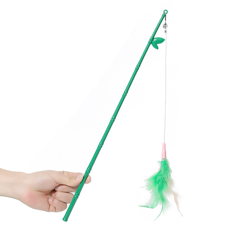Cat Feather Teaser Wand with Bell