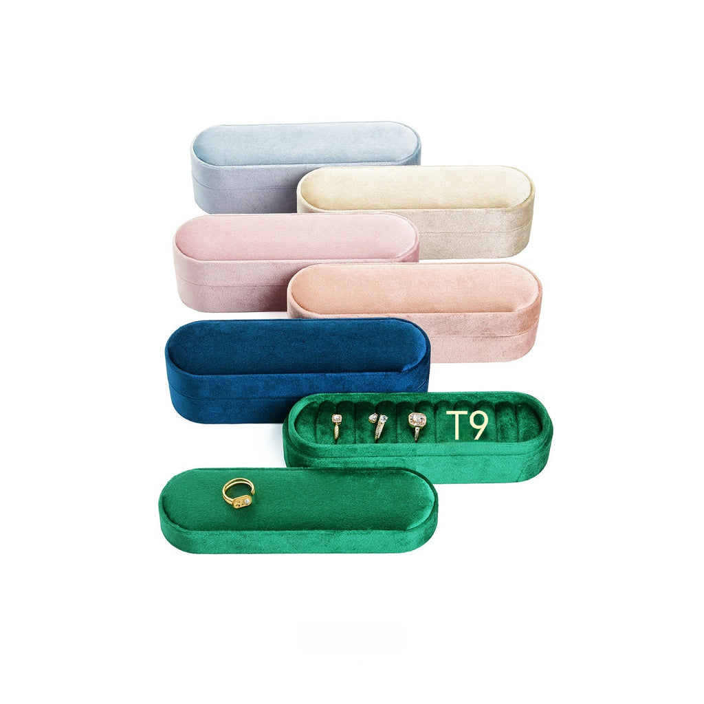 Velvet-Lined Ring and Earring Storage Box