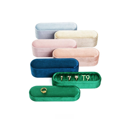 Velvet-Lined Ring and Earring Storage Box
