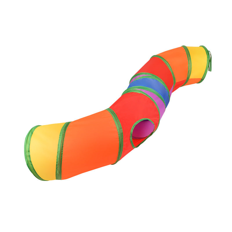 Collapsible Rainbow Pet Play Tunnel