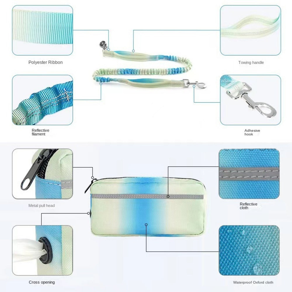 Hands-Free Bungee Dog Leash and Waist Belt