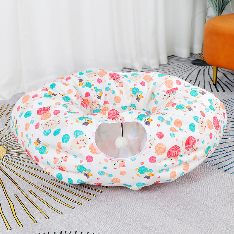 Donut Cat Tunnel Bed