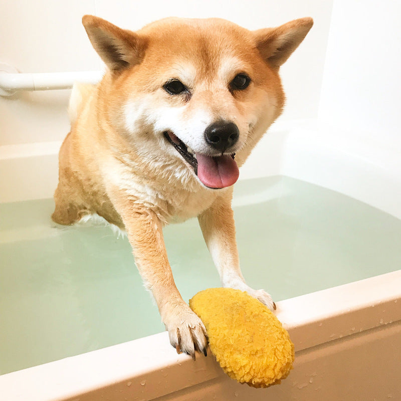 Fried Shrimp Plush Squeaky Dog Toy