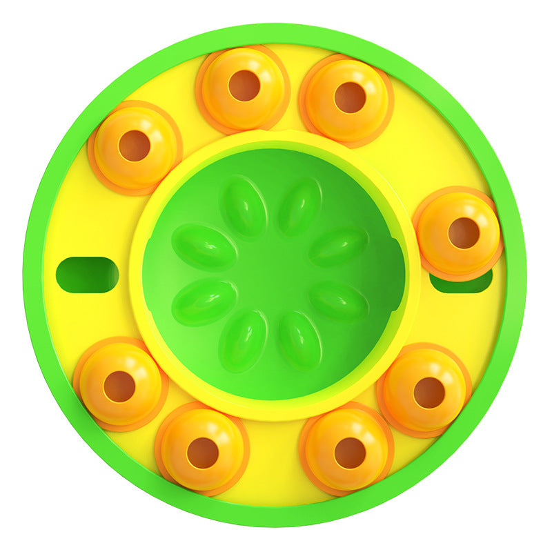Round Interactive Dog Puzzle Feeder