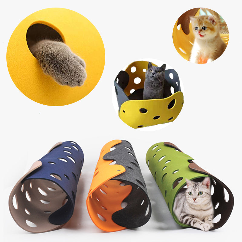 Modular Felt Cat Tunnel