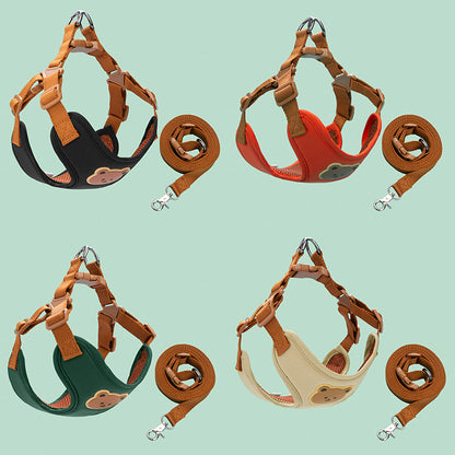 Bear-Pattern Pet Harness