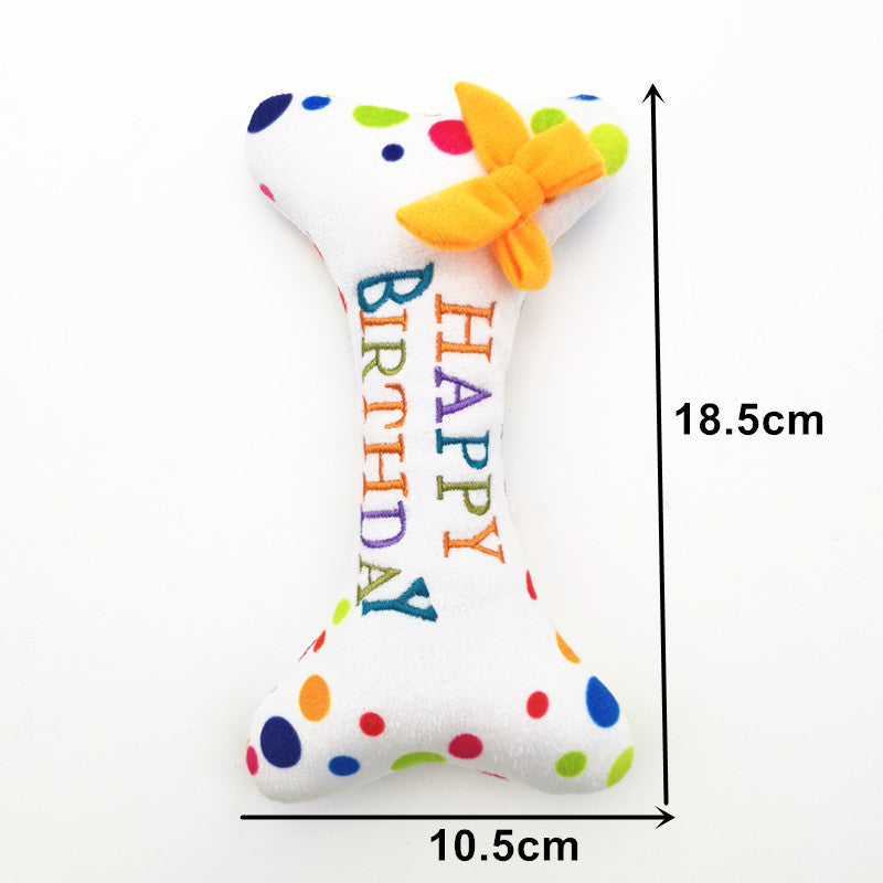 Birthday Cake Plush Dog Toy