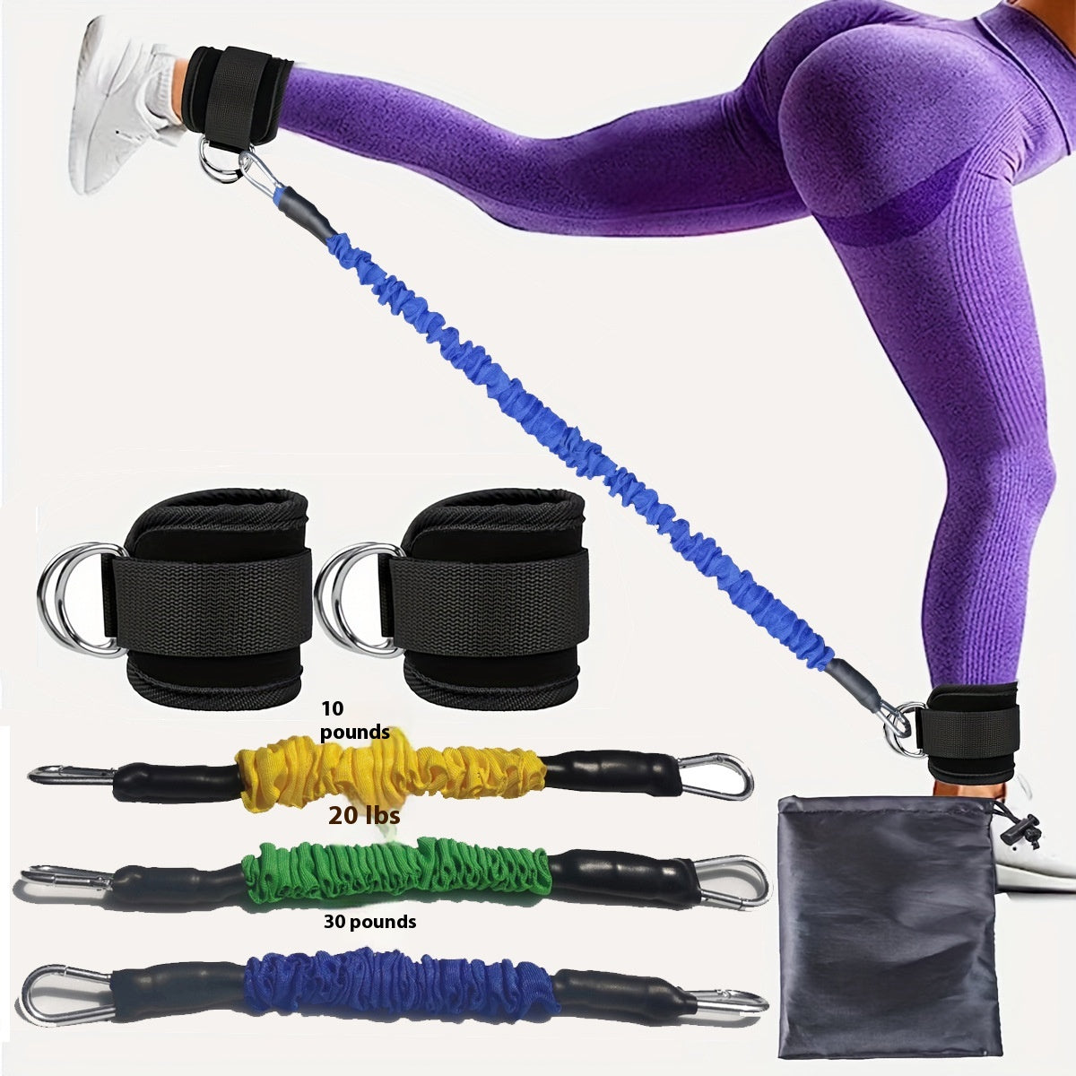 Ankle Strap Resistance Band Set