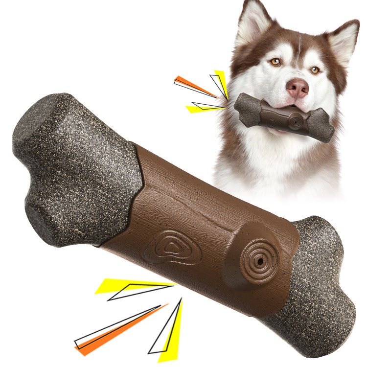 Branch-Shaped Squeaky Dog Toy