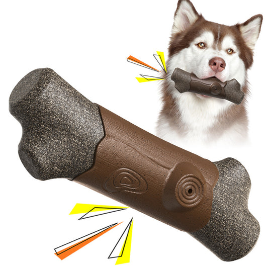 Branch-Shaped Squeaky Dog Toy