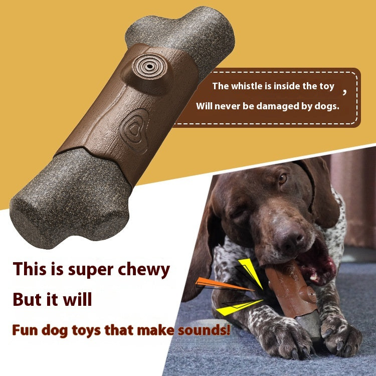 Branch-Shaped Squeaky Dog Toy