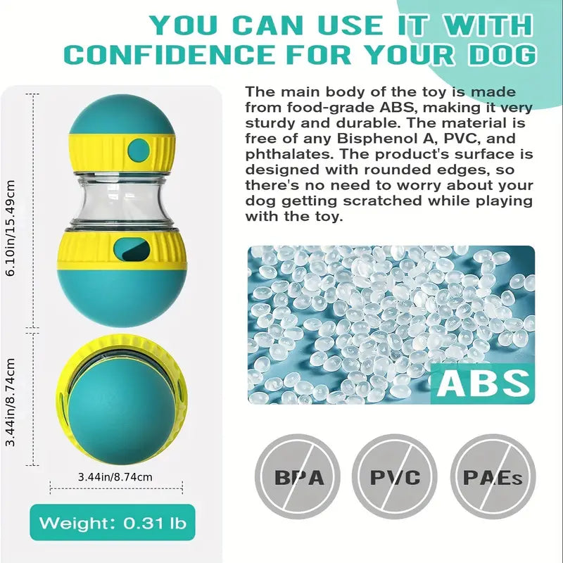 Adjustable Two-Sphere Dog Treat Dispenser
