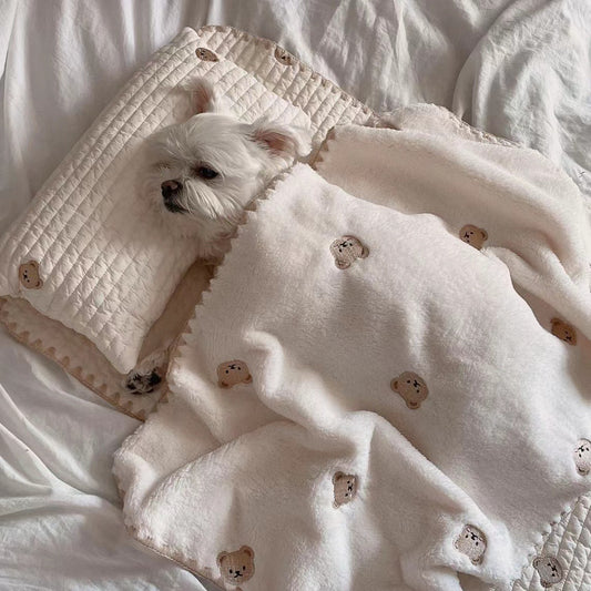 Pet Bed with Removable Square Cushion