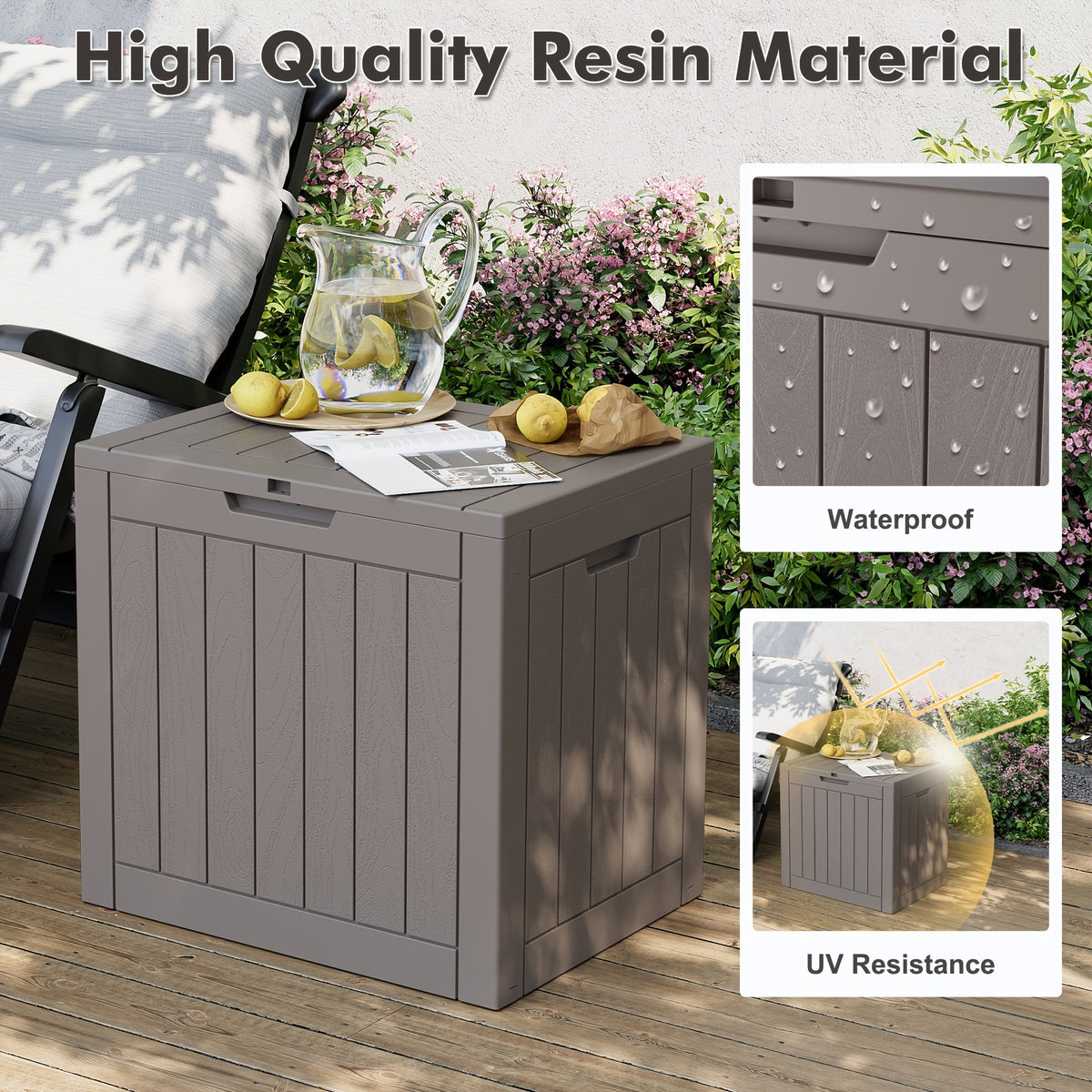 Outdoor Storage Box with Lock Hole