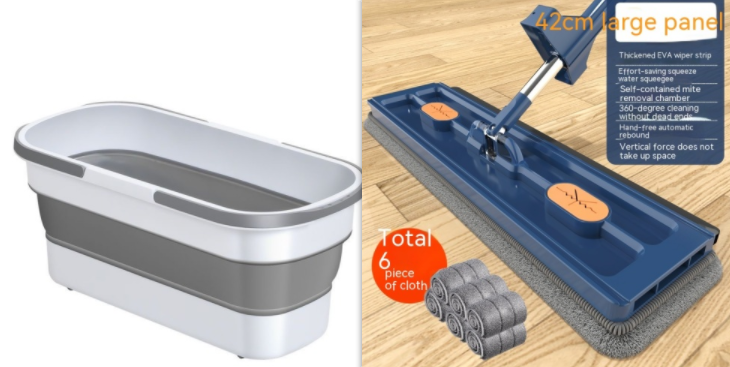 Rotating Flat Mop and Replacement Pads